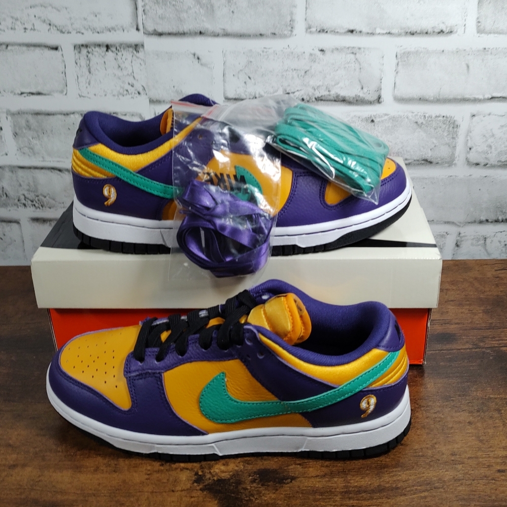 NIKE LISA LESLIE x WMS DUNK LOW "SPARKS" SZ 7W D09581-500 5.5M - Picture 3 of 11